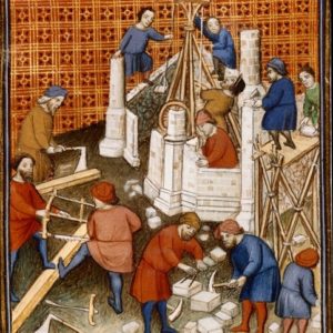 : La construction au Moyen Age (église et château) : les différents corps de métiers